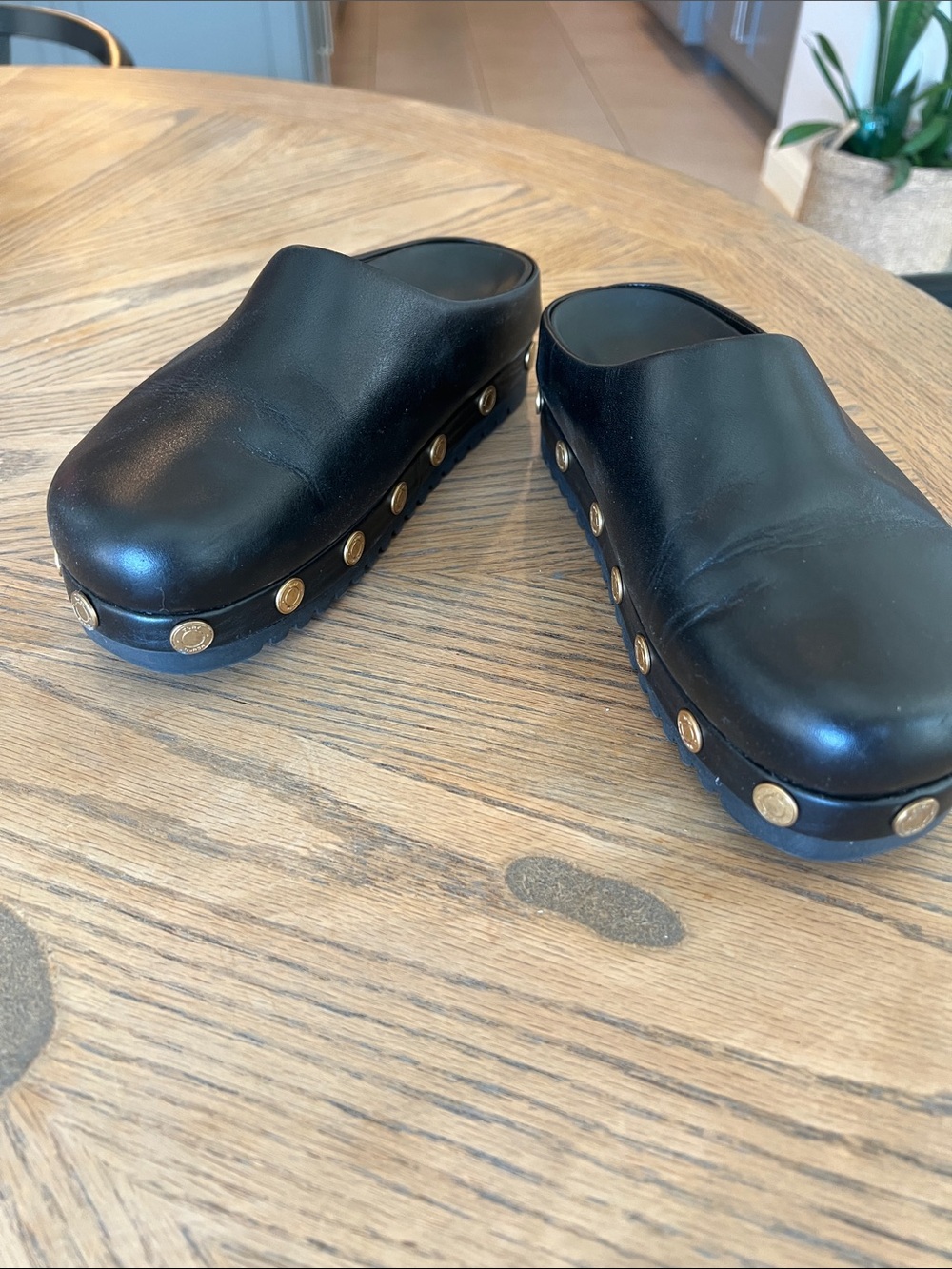 Tory Burch Black Platform Mule Clogs 61/2